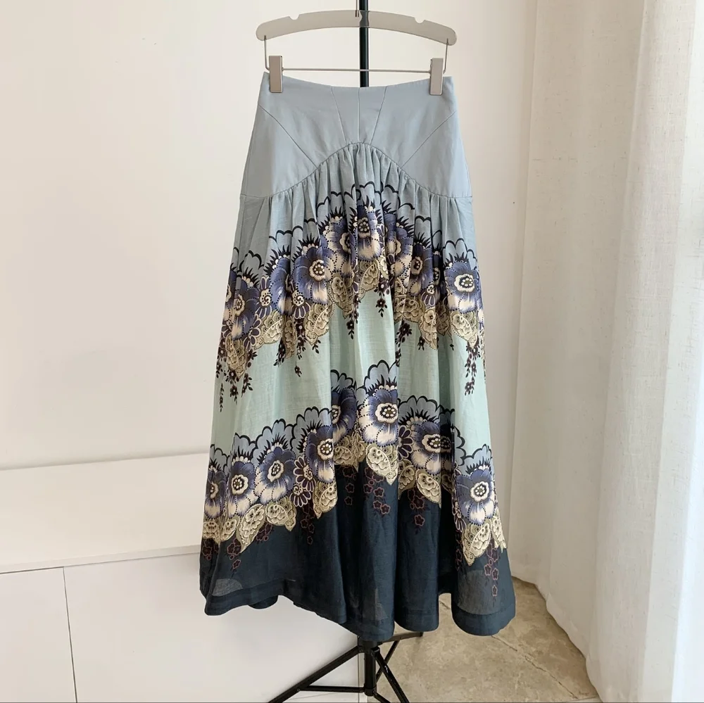 ALEMAIS Madalena Skirt Blue - Picture 6 of 11
